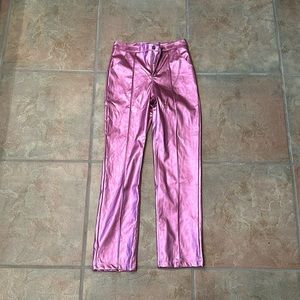 Metallic pink pants size small